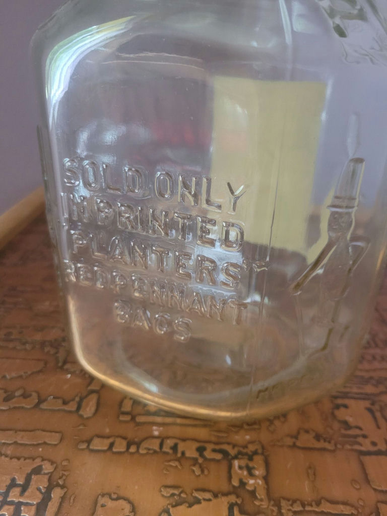 Planters Pennant Brand Peanuts Glass Counter Jar - image 3 of 8