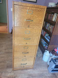 Antique Wooden File Cabinet - thumbnail 1 of 12