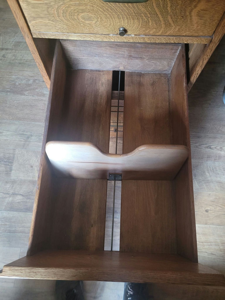 Antique Wooden File Cabinet - image 8 of 12