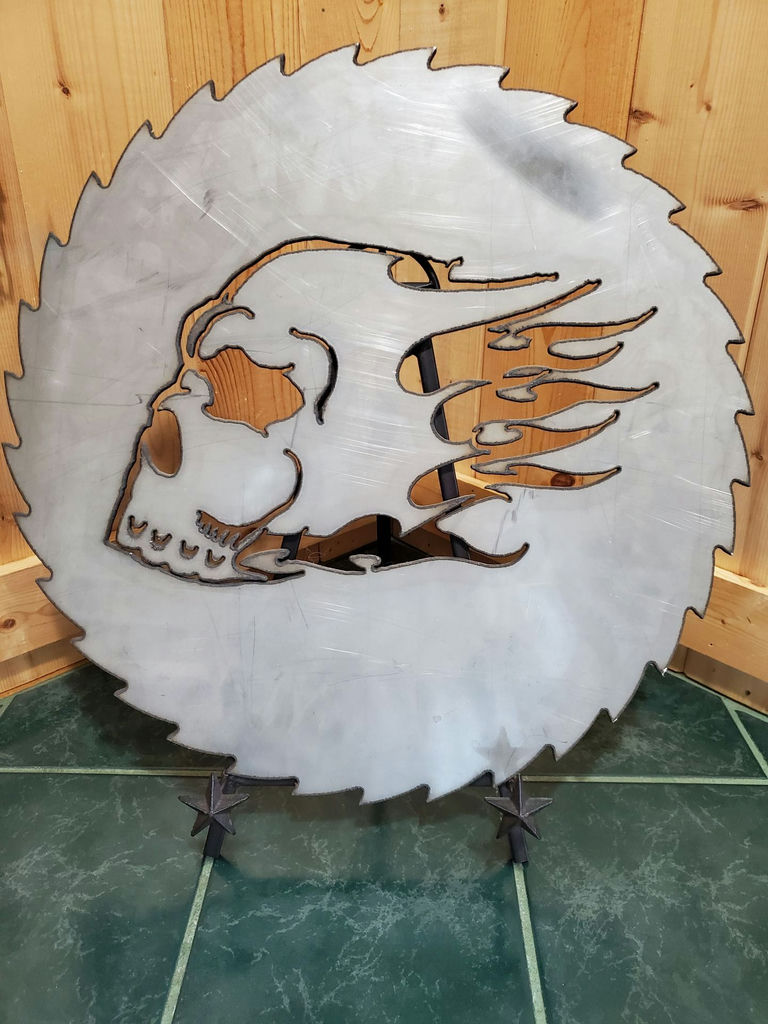 Laser Cut Flaming Skull - image 2 of 4