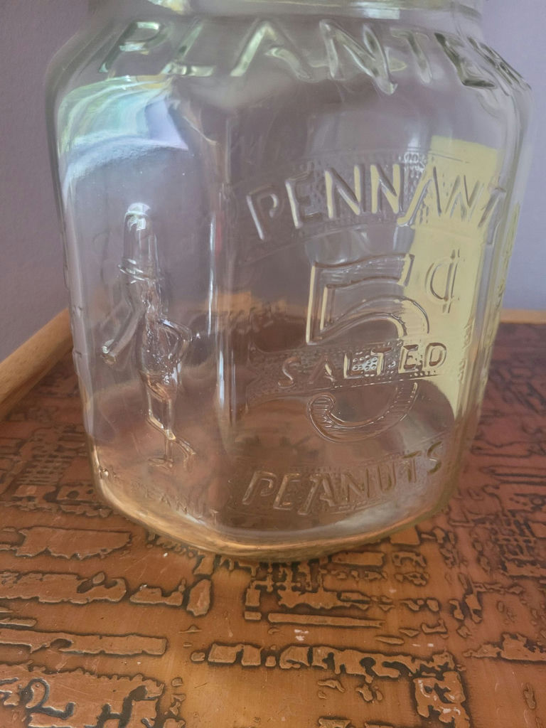 Planters Pennant Brand Peanuts Glass Counter Jar - image 4 of 8