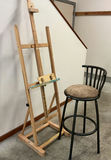 Wood Easel, Artist’s Stool - thumbnail 2 of 4