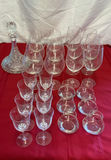 Glass Decanter and Assorted Stemware Set - thumbnail 1 of 8