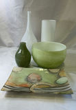 Decorative Glass Vases, Bowl, and Tray - thumbnail 1 of 3