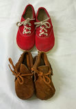 Children's Shoes, Wooden Alphabet Blocks, and Small Figurine - thumbnail 2 of 3
