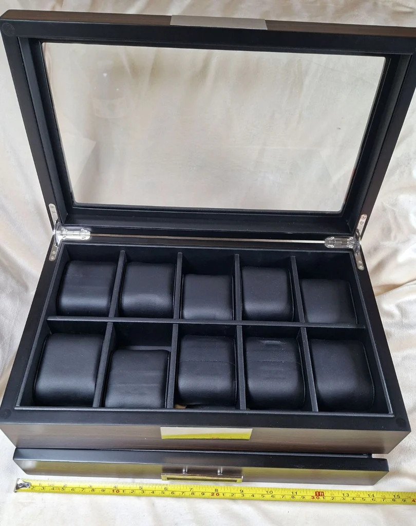 DECOREBAY Luxury Wooden Watch Display/Storage Box, IN Original Box Like New - image 4 of 7