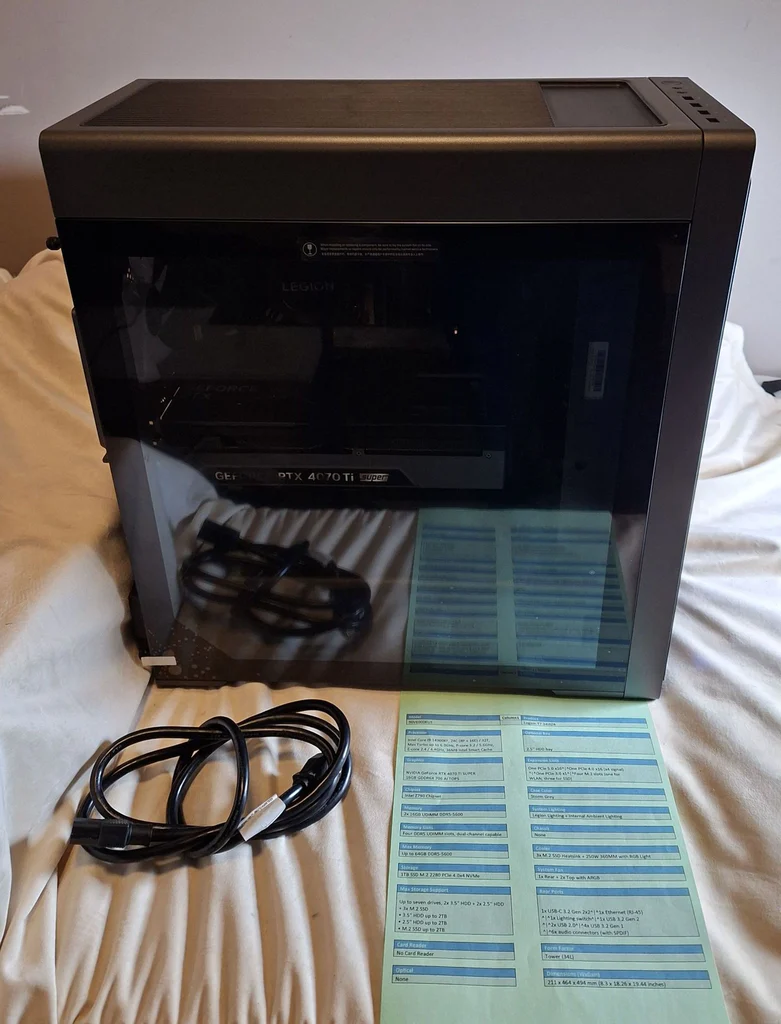 LEGION T7 34IRZ8 GAMING PC, With Nvidia GeForce RTX 4070 Ti Super 16GB GDDR6X 706 AI TOPS - image 1 of 7