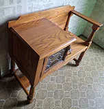 Wooden Telephone Bench with Cabinet - thumbnail 2 of 3