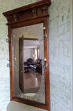Wood Hall Tree Mirror with Marble Shelf - thumbnail 3 of 4