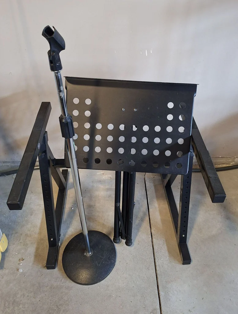 Music Stand, Microphone Stand, and Pair of Support Stands - image 1 of 5