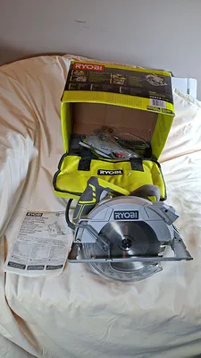 Ryobi 7-1/4 Inch Circular Saw with Laser, Heavy Duty, With Box, Bag, And Manual - Image 1 of 6