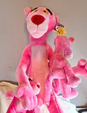 Vintage Dakin 1996 Pink Panther Plush Toys, 44" And 2 Smaller 1980s Plush Pink Panthers - thumbnail 2 of 8