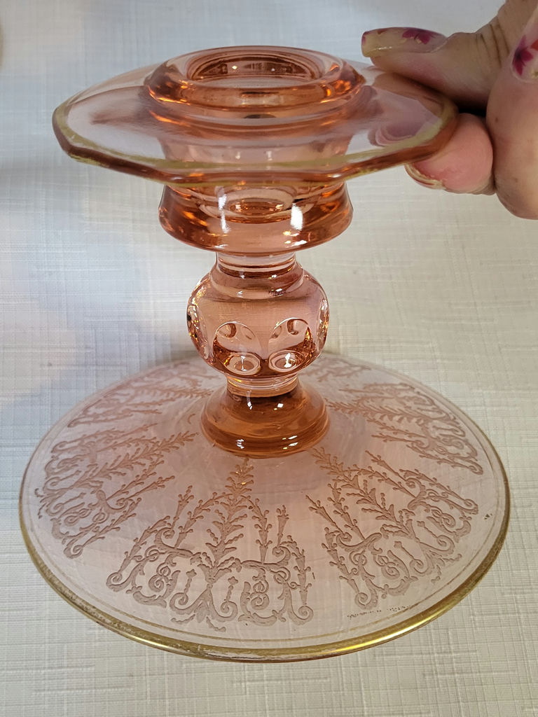 3 Glass Candle Holder Lot - image 4 of 4