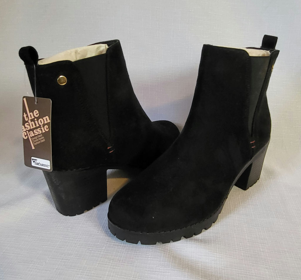 New Faux Suede Low Booties 8.5 (#1) - image 1 of 4
