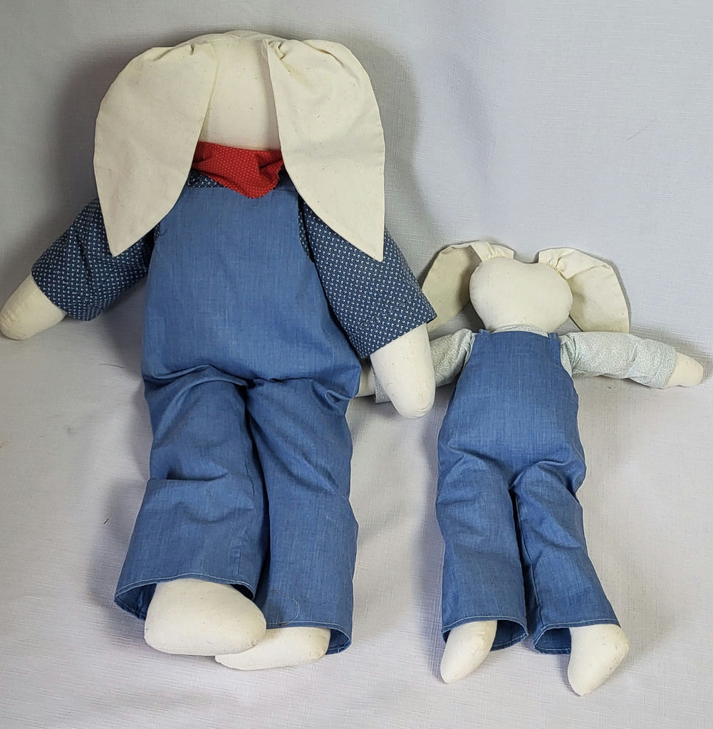 Vintage Handmade Stuffed Bunnies - image 2 of 2