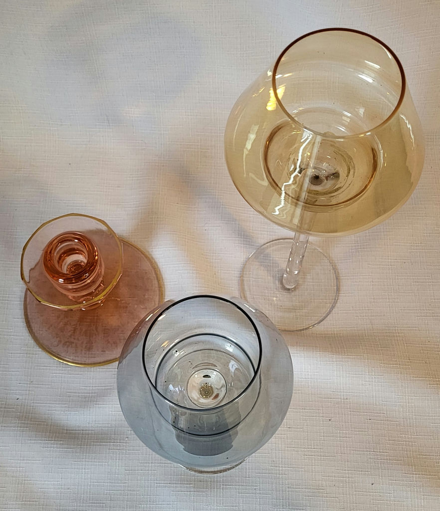 3 Glass Candle Holder Lot - image 3 of 4