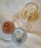 3 Glass Candle Holder Lot - thumbnail 3 of 4