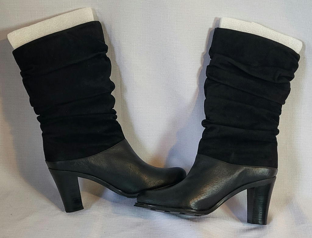 New Suede High Healed Boots & New Leather Wallet (#3) - image 3 of 8