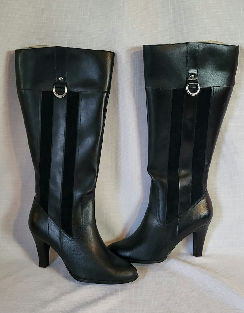New High Calf Leather Boots w/Rings 8.5 (#2) - image 3 of 5