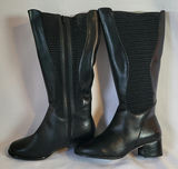 New Women's Tall Leather Black Boots 8w (#4) - thumbnail 2 of 5