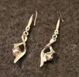 Pair of Sterling .925 Earrings w/ Stones - thumbnail 2 of 4