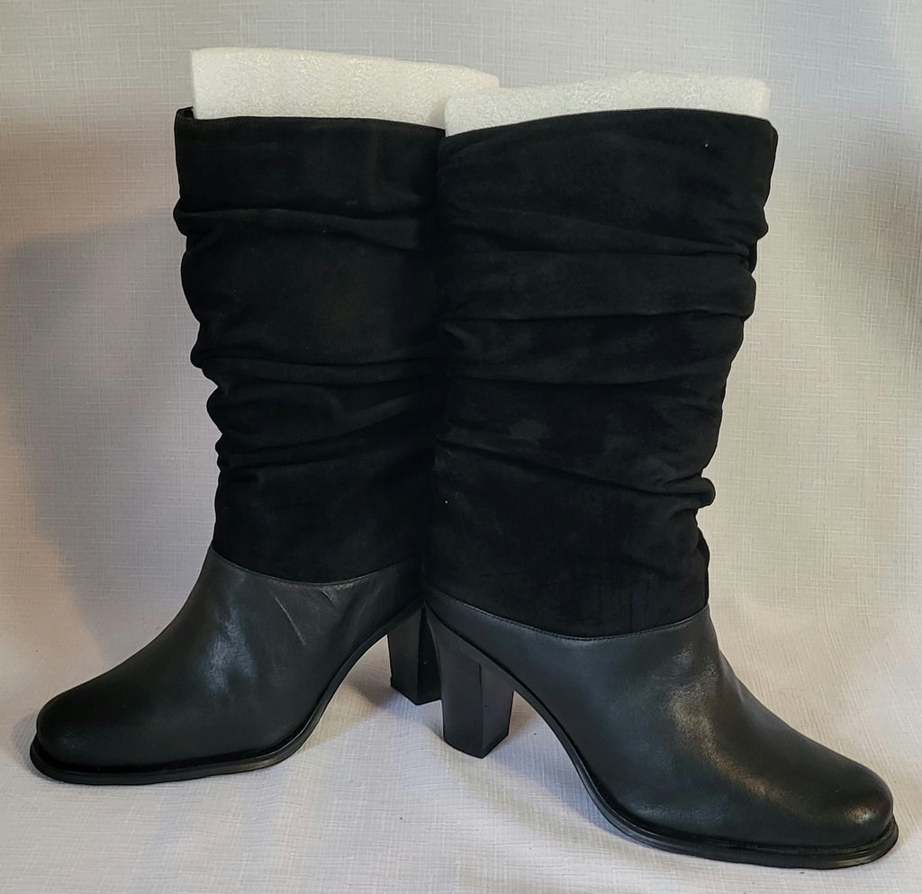New Suede High Healed Boots & New Leather Wallet (#3) - image 2 of 8