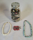 Mystery Jewlery Jar Small w/Necklaces & Dragonfly Earrings (#1) - thumbnail 1 of 4