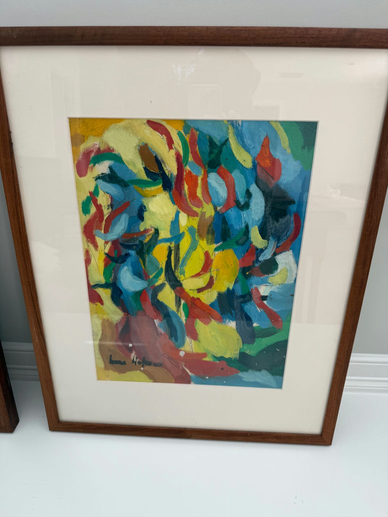 Framed abstract painting by Hans Hoffman - image 2 of 3