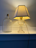 Pressed glass bottle pressed glass table lamp with shade - thumbnail 2 of 2