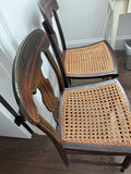 Pair of vintage caned-seat wooden chairs - thumbnail 2 of 4