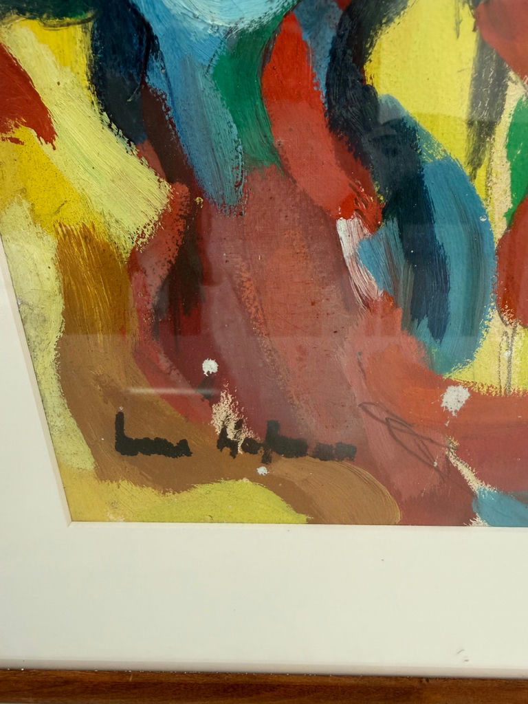 Framed abstract painting by Hans Hoffman - image 3 of 3
