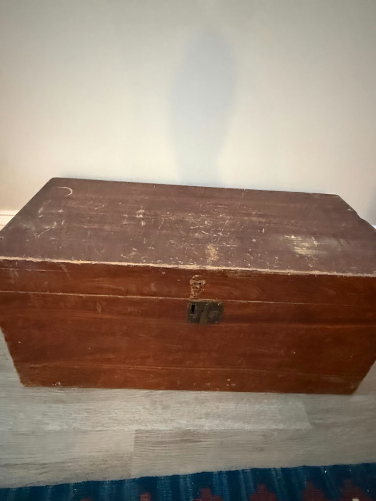 Antique Wooden storage chest - image 1 of 3