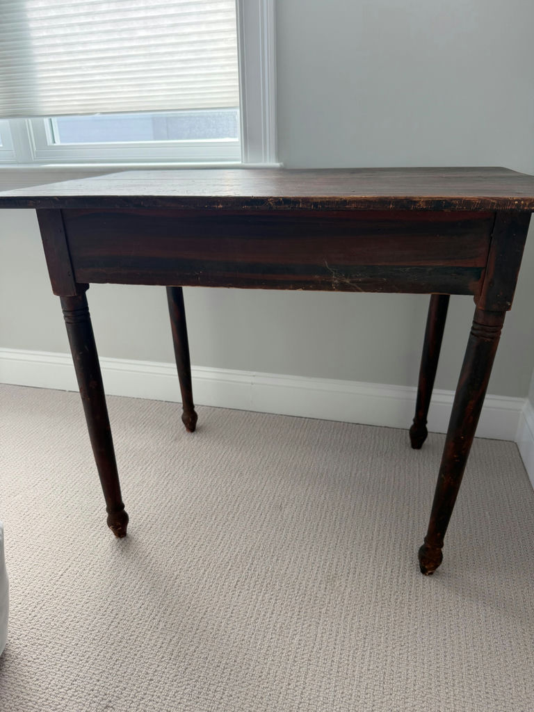 Antique mahogany table with drawer - image 1 of 2