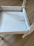 Distressed white nautical end table with drawer and lower shelf - thumbnail 4 of 5