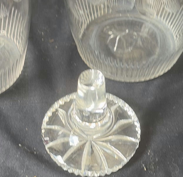 Glass decanter collection with pig figurine - image 7 of 8