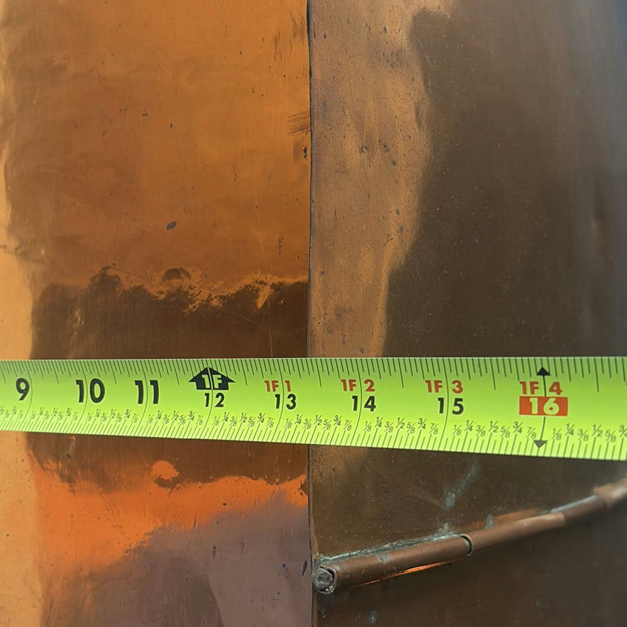 Copper rectangular metal container with hinged lid and vent - image 6 of 6