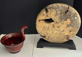 Wooden Decorative Bowl and Burl Wood Sculpture - thumbnail 1 of 5