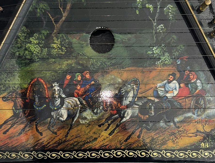Decorative Lacquerware Serving Pieces, String Instrument, and Painted Wooden Spoons - image 4 of 6