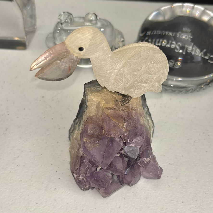 Assorted Glass Figurines and Mineral Decor Pieces - image 6 of 9