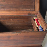 Wooden storage chest with hinged lid - thumbnail 5 of 9