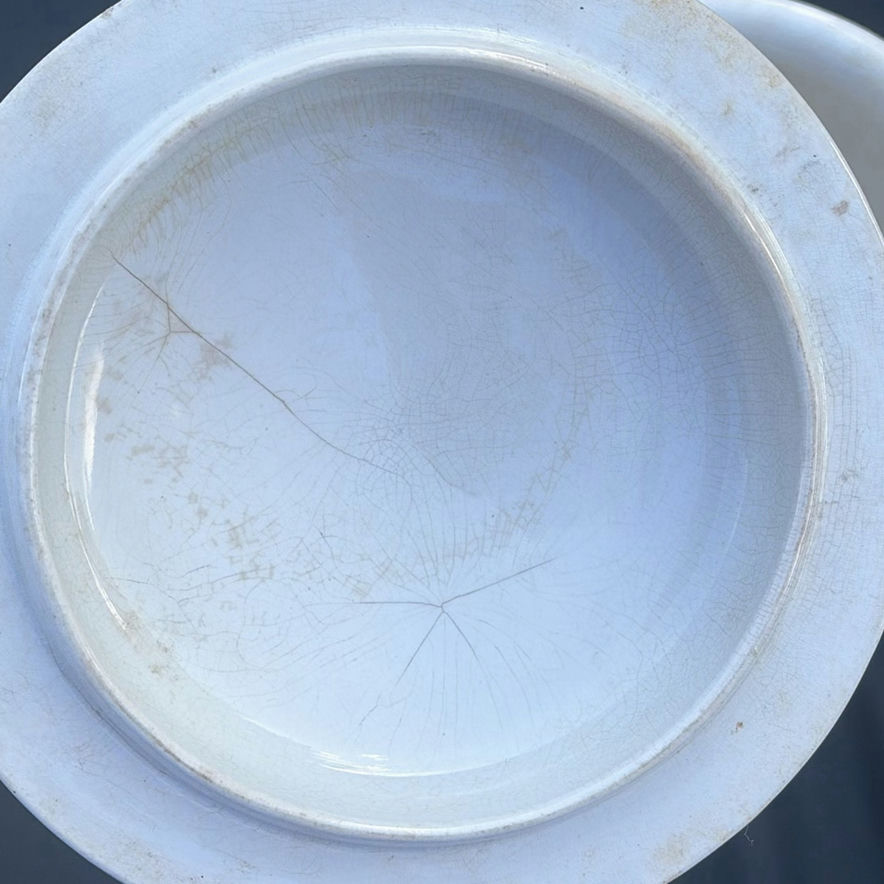 Lidded blue floral ceramic pot (Creative Pottery Co.) - image 6 of 8