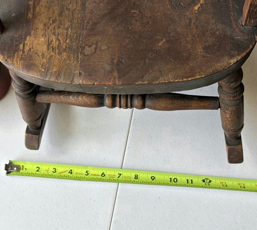 Antique wooden chair with red decorative boxes and lacquered Chinese storage box - image 3 of 9