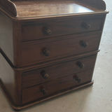 Wooden four-drawer dresser with raised top edge - thumbnail 2 of 5