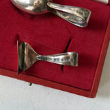 Cooper Brothers Sheffield Sterling silverware set baby spoon and pusher(40 grams) in red presentation box - thumbnail 4 of 5