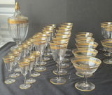 Gold-rimmed glassware set with punch bowl and stemware - thumbnail 4 of 5