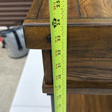 Wooden end table with upper storage box, drawer, and lower shelf - thumbnail 3 of 8