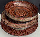 Decorative Lacquerware Serving Pieces, String Instrument, and Painted Wooden Spoons - thumbnail 2 of 6