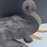 Elephant statue with raised trunk - thumbnail 5 of 9