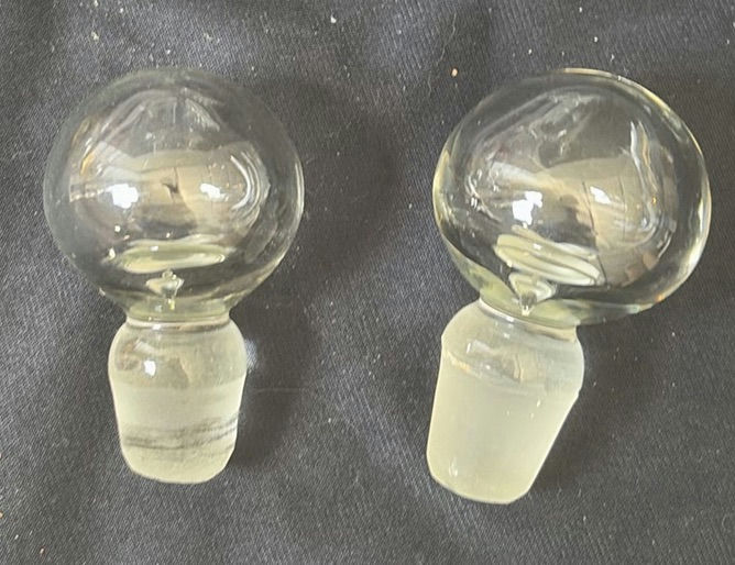 Glass decanter collection with pig figurine - image 6 of 8