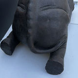 Dark elephant statue with raised trunk - thumbnail 8 of 8